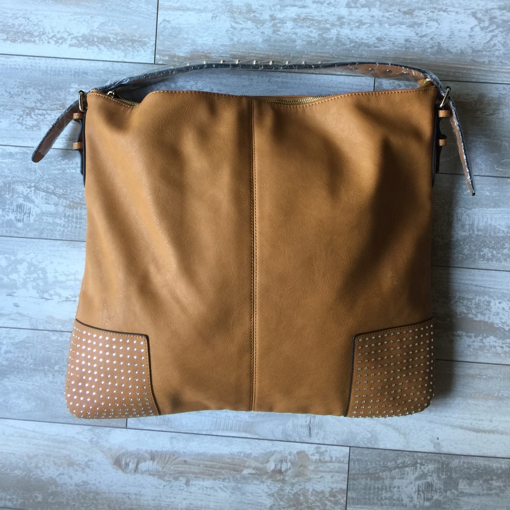 Diophy Studded Shoulder Large Hobo Bag.17286